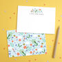 Personalised Bee And Flower Garden Notecards, thumbnail 1 of 4