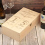 1st And 5th Anniversary Engraved Double Wine Bottle Box, thumbnail 4 of 4