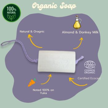 Donkey Milk And Almond Milk Organic Soap 100g, 3 of 7