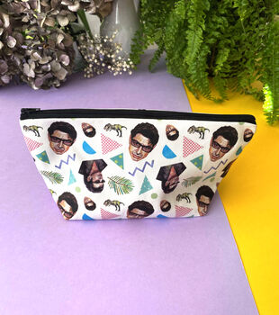 90s Jeff Goldblum Zip Bag | Jurassic Park Inspired Makeup Bag, 5 of 10