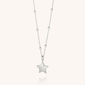 Star Charm Necklace Sterling Silver, 3 of 6