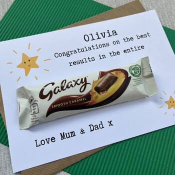 Personalised Exam Results Chocolate Galaxy Card, 2 of 3