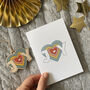 Joy Card With Removable Wooden Decoration Keepsake, thumbnail 2 of 3