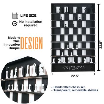 Vertical Chess Board Wall Game, 4 of 10