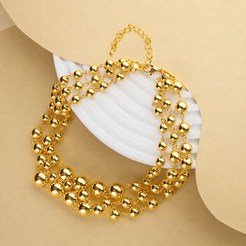 Statement Bead Layered Bubble Necklace, 5 of 6
