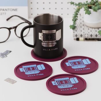 Aston Villa Fc Gift Villa Park Engraved Steel Mug Football Gift, 5 of 5