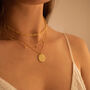 Dainty 14 K Gold Plated Beaded Drop Choker Necklace, thumbnail 3 of 7