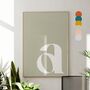 Custom Retro Initial Letter Print Gift, thumbnail 1 of 8