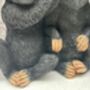 See, Hear, Speak No Evil Monkeys Figurine Ornament, thumbnail 7 of 12