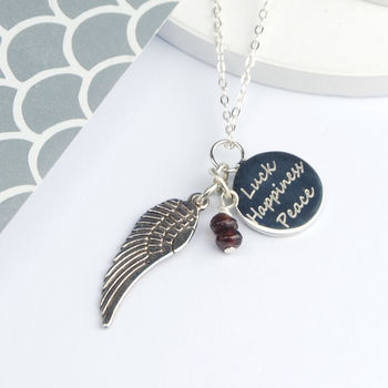 Personalised Birthstone Sentiment Necklace, 2 of 12