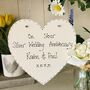 Personalised Silver Wedding Anniversary Gift Heart, thumbnail 1 of 7