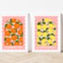 La Dolce Vita Travel Inspired Oranges And Lemons Prints, thumbnail 5 of 12