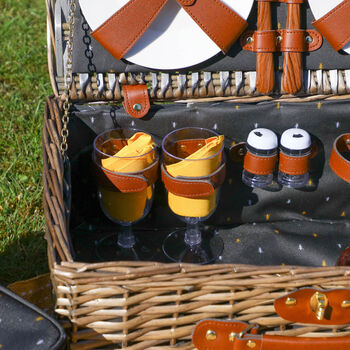 Personalised Cooler Picnic Hamper For Four, 7 of 12