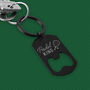 Black Bottle Opener Keyring 'Padel King' | Key Accessory | Gift For Dad | Fathers Day | Padel | Racket Sport, thumbnail 1 of 2