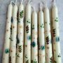 Hand Painted Candy Canes, Trees And Mistletoe Candles, thumbnail 1 of 4