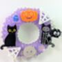 Halloween Fall Wreath Brooch Glow In The Dark Acrylic, thumbnail 4 of 9