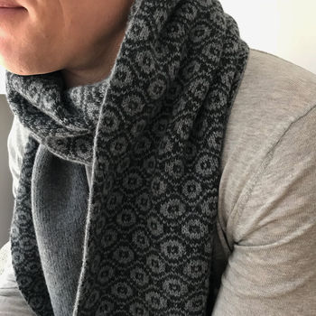 Men's Knitted Lambswool Scarf, 11 of 12