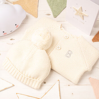 Luxury Baby Girl Pale Pink And Cream Knitted Gift Set, 3 of 12