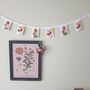 Tulip Flower Fabric Bunting Gift Fpr Garden Lovers, thumbnail 1 of 5