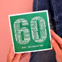 Personalised Name And Date 60th Birthday Card, thumbnail 1 of 3