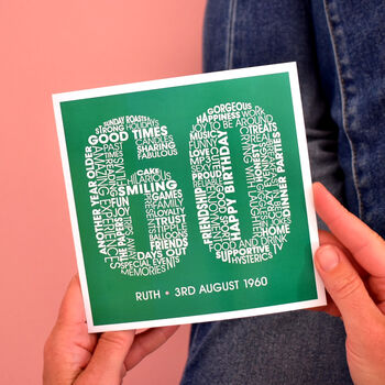 Personalised Name And Date 60th Birthday Card, 4 of 5