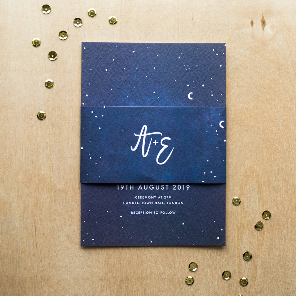 Celestial Star Wedding Invitations By Sincerely May | notonthehighstreet.com