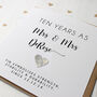 Personalised 10th Wedding Anniversary Card With Tin Heart, thumbnail 3 of 4