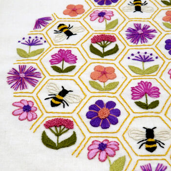 Flower Hive Hand Embroidery Kit, 7 of 12