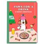 Paws For A Drink Funny Dog Pun Merry Christmas Card, thumbnail 1 of 2