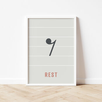 Note Rest Print | Eighth Note Quaver, 5 of 8