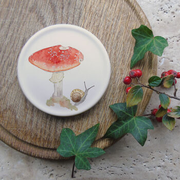 Mushroom Bone China Coasters, 4 of 7
