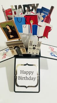 Personalisable Paris Themed 3D Greeting/Gift Card, 2 of 8