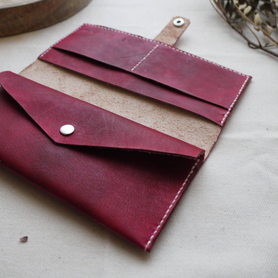 Handmade Leather Bi Fold Purse By Tori Lo Leather | notonthehighstreet.com