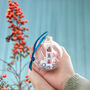First Christmas Personalised Photo Bauble Star Sequins, thumbnail 3 of 3