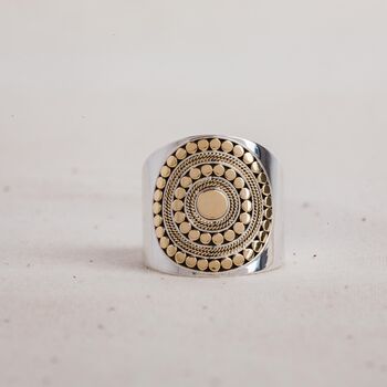Boho Style Mixed Metail Statement Ring, 5 of 7