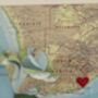 Personalised World Map Travel Rose, thumbnail 1 of 6