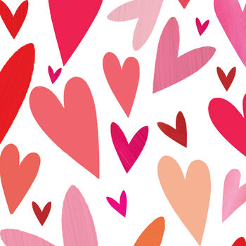 Pink Hearts Wrapping Paper Two Sheets, 2 of 6