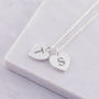 Personalised Initial Pierced Heart Necklace, thumbnail 3 of 5