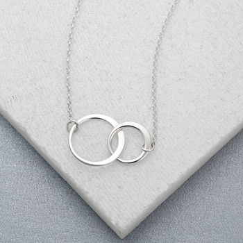 Sterling Silver Linked Circles Necklace, 4 of 8