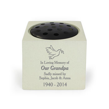 Personalised Dove Memorial Vase, 3 of 3
