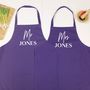 Mr And Mrs Ballpen Personalised Apron Set, thumbnail 5 of 7