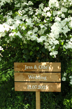 Country Lane Wooden Wedding Event Signs, 10 of 11