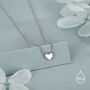 Minimalist Tiny Heart Pendant Necklace In Sterling Silver, thumbnail 2 of 12