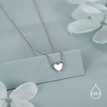 Minimalist Tiny Heart Pendant Necklace In Sterling Silver, 2 of 12