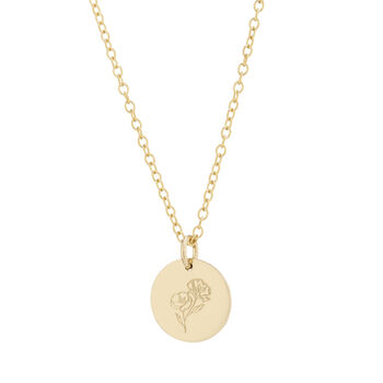 Gold Plated Or Sterling Silver Poppy Necklace, 2 of 4