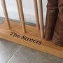 Engraved Wooden Floor Boot Rack, thumbnail 9 of 12