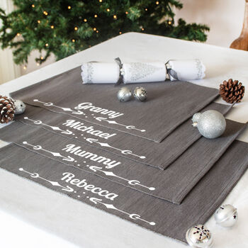 Personalised Table Runner And Placemats Set, 4 of 5