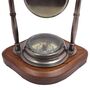Personalised Bronze 17th Anniversary Desk Clock With Compass, thumbnail 3 of 11
