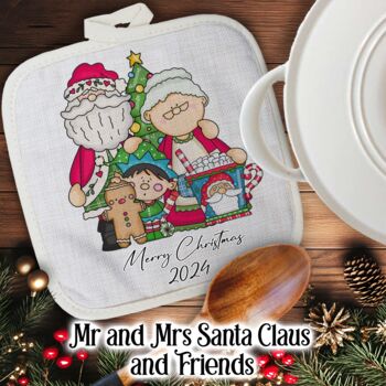 Personalised Cute Christmas Gift Pot Holder / Grab, 3 of 12