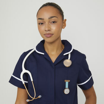 Annie Apple Aurora Rose/Blue Leather Fob Watch, 5 of 5